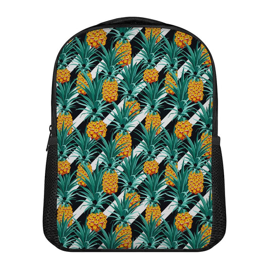 Pineapple Striped Pattern Print Casual Backpack