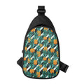 Pineapple Striped Pattern Print Sling Bag