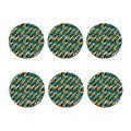 Pineapple Striped Pattern Print Coaster Set