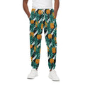 Pineapple Striped Pattern Print Cotton Sweatpants