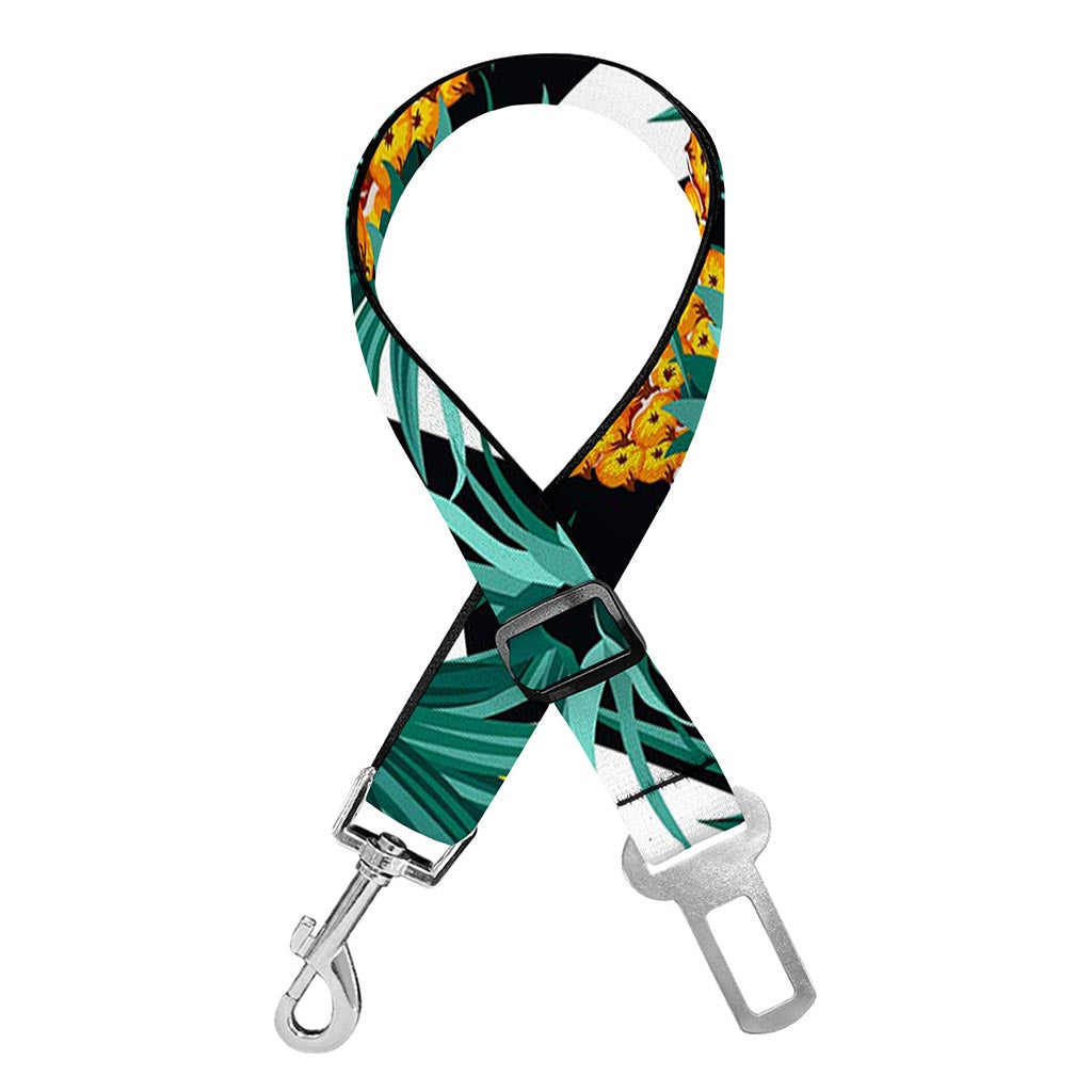 Pineapple Striped Pattern Print Dog Seat Belt