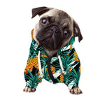 Pineapple Striped Pattern Print Dog Zip Up Hoodie