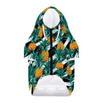 Pineapple Striped Pattern Print Dog Zip Up Hoodie