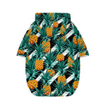 Pineapple Striped Pattern Print Dog Zip Up Hoodie