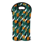 Pineapple Striped Pattern Print Double Neoprene Wine Tote