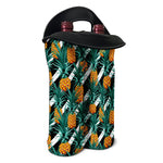 Pineapple Striped Pattern Print Double Neoprene Wine Tote