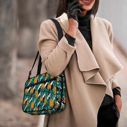 Pineapple Striped Pattern Print Double Strap Bible Bag