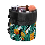 Pineapple Striped Pattern Print Drawstring Makeup Bag