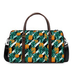 Pineapple Striped Pattern Print Duffle Bag