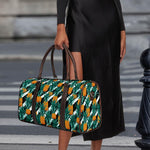 Pineapple Striped Pattern Print Duffle Bag