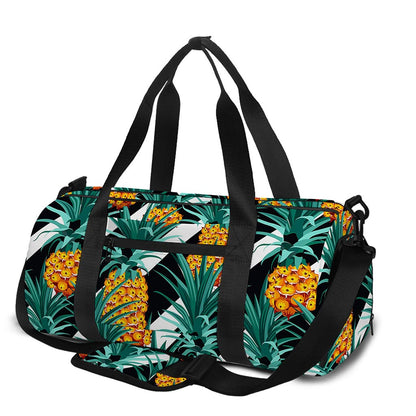 Pineapple Striped Pattern Print Gym Bag