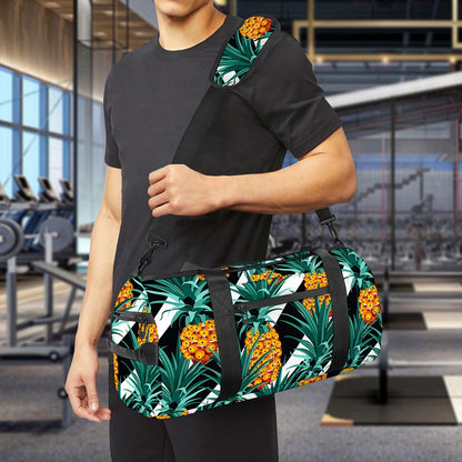 Pineapple Striped Pattern Print Gym Bag