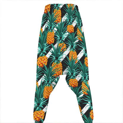 Pineapple Striped Pattern Print Hammer Pants