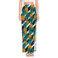 Pineapple Striped Pattern Print High Slit Maxi Skirt