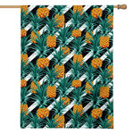 Pineapple Striped Pattern Print House Flag