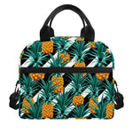 Pineapple Striped Pattern Print Insulated Lunch Bag