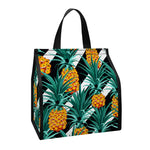 Pineapple Striped Pattern Print Insulated Lunch Tote