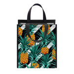 Pineapple Striped Pattern Print Insulated Lunch Tote