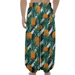 Pineapple Striped Pattern Print Lantern Pants