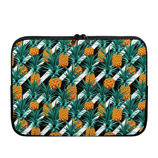 Pineapple Striped Pattern Print Laptop Sleeve