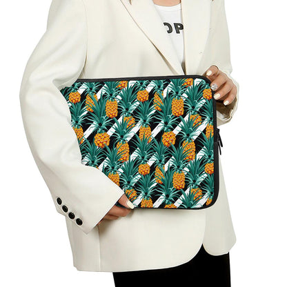 Pineapple Striped Pattern Print Laptop Sleeve