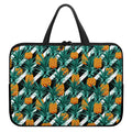 Pineapple Striped Pattern Print Laptop Sleeve With Handle