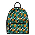 Pineapple Striped Pattern Print Leather Backpack