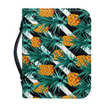 Pineapple Striped Pattern Print Leather Bible Cover