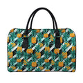 Pineapple Striped Pattern Print Leather Duffel Bag
