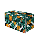 Pineapple Striped Pattern Print Leather Tissue Box Cover