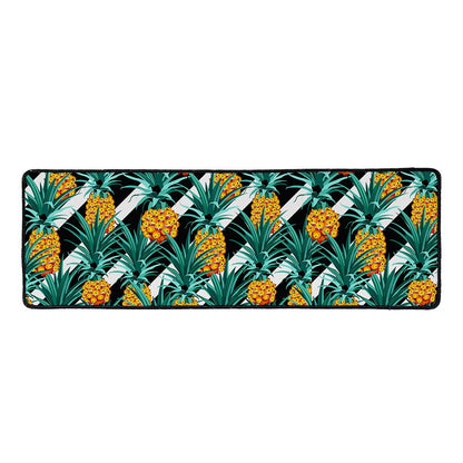 Pineapple Striped Pattern Print Long Kitchen Mat