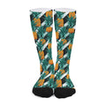 Pineapple Striped Pattern Print Long Socks