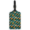 Pineapple Striped Pattern Print Luggage Tag