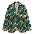 Pineapple Striped Pattern Print Men's Blazer