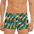Pineapple Striped Pattern Print Men's Short Boxer Briefs