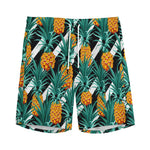 Pineapple Striped Pattern Print Men's Sports Shorts