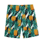 Pineapple Striped Pattern Print Men's Sports Shorts