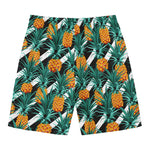 Pineapple Striped Pattern Print Men's Swim Trunks