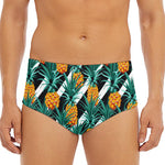 Pineapple Striped Pattern Print Men's Triangle Swim Briefs
