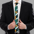 Pineapple Striped Pattern Print Necktie