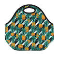 Pineapple Striped Pattern Print Neoprene Lunch Bag