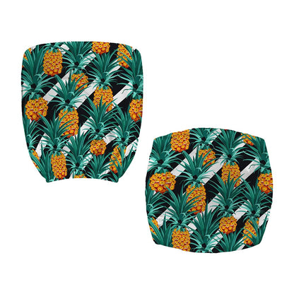 Pineapple Striped Pattern Print Office Chair Cover