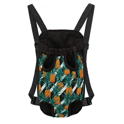 Pineapple Striped Pattern Print Pet Carrier Backpack