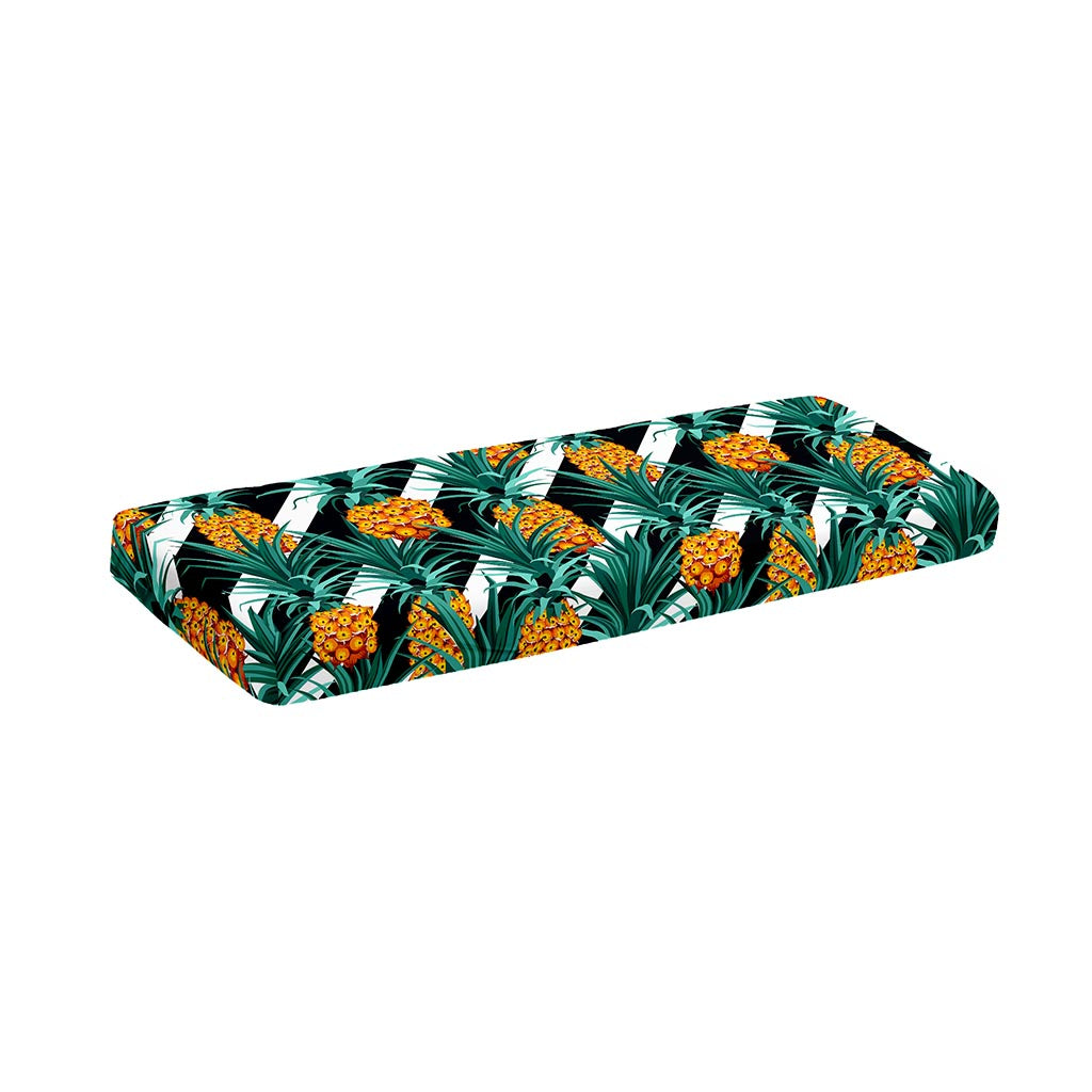 Pineapple Striped Pattern Print Piano Keyboard Cover