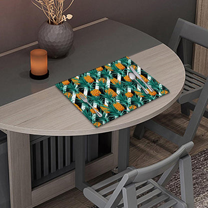 Pineapple Striped Pattern Print Placemat