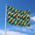 Pineapple Striped Pattern Print Polyester Flag