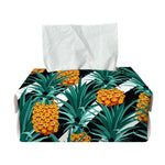 Pineapple Striped Pattern Print Rectangle Tissue Box Cover