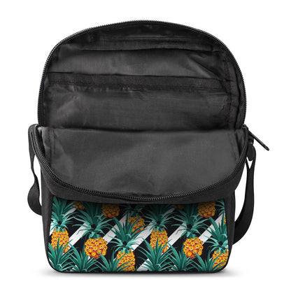 Pineapple Striped Pattern Print Rectangular Crossbody Bag