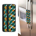 Pineapple Striped Pattern Print Refrigerator Handle Covers