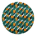 Pineapple Striped Pattern Print Round Blanket